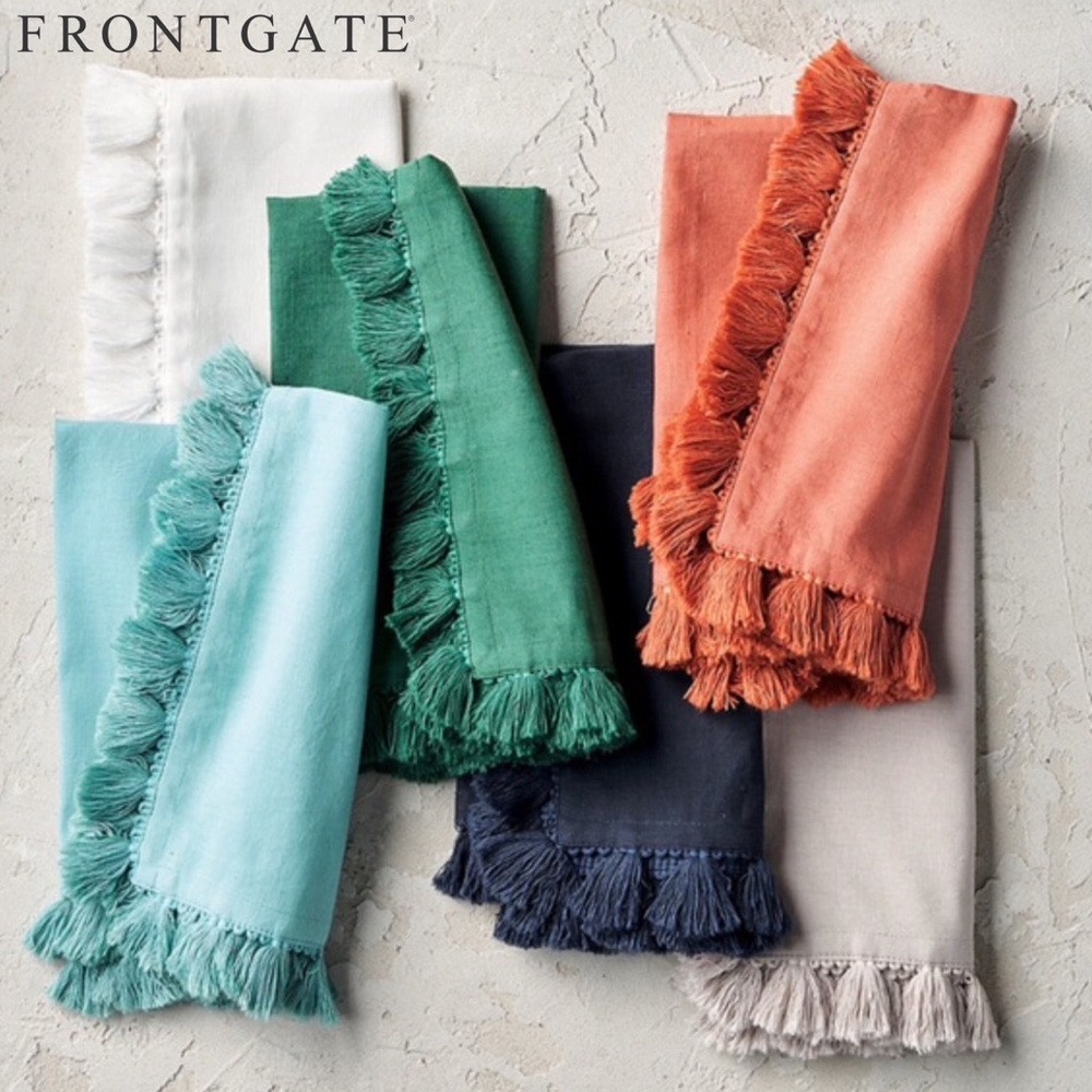 Frontgate Chunky Fringe Napkins